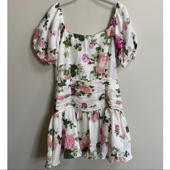 LoveShackFancy Ballet Blush Ambrette Floral Minidress - Picture 11 of 15